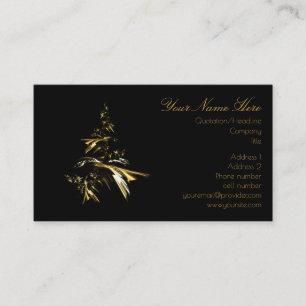 Carte De Visite Arbre de Noël sur Noir 001