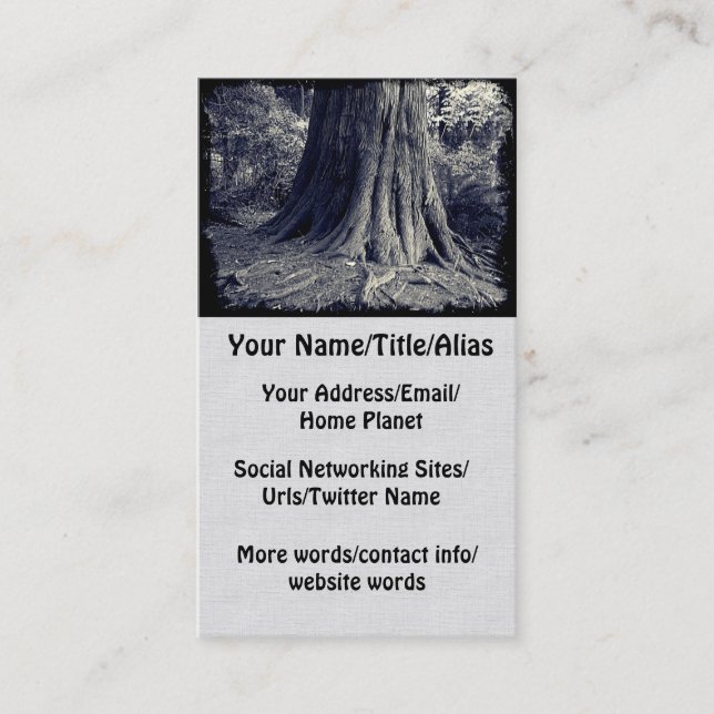Carte De Visite Arbre de racines (Devant)