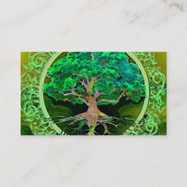 Carte De Visite Arbre de santé et de prospérité de la vie (Devant)