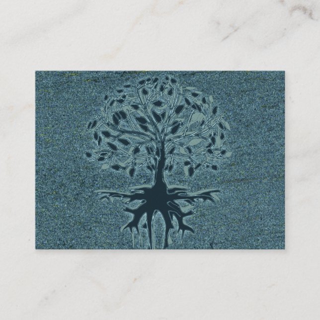 Carte De Visite Arbre de turquoise de la vie (Devant)