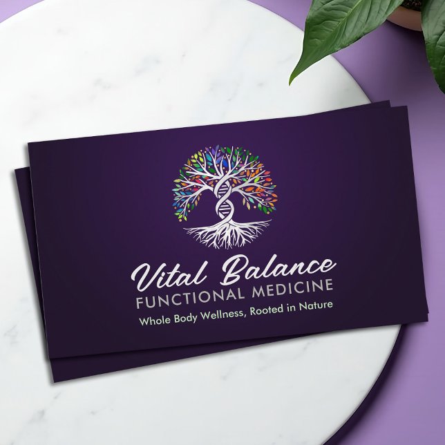 Carte De Visite Arbre de vie Double Hélix ADN médecine fonctionnel (Créateur téléchargé)