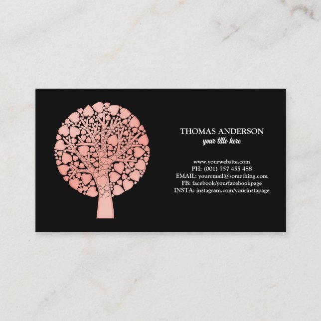 Carte De Visite Arbre de vie moderne Wellness Life Coach (Devant)