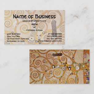 Carte De Visite Arbre de Vie par Klimt, Symbole Art Nouveau stylis