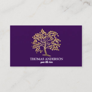 Carte De Visite Arbre de Vie Personnalisé Moderne - Feuilles Color