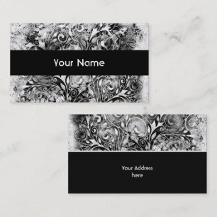 Carte De Visite Arbre De Vie - Spirales Feuille Grunge Style 1