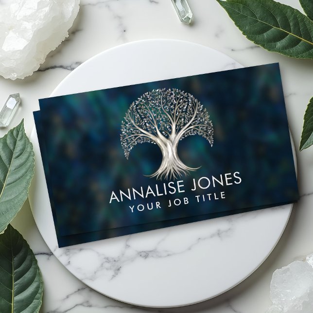 Carte De Visite Arbre de vie - Yggdrasil Pearl sur Abalone Shell (Créateur téléchargé)