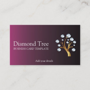 Carte De Visite Arbre doré des diamants