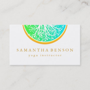 Carte De Visite Arbre élégant aquarelle or Yoga et Méditation