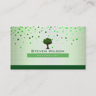 Carte De Visite Arbre élégant vert Nature Linge Jardin Paysage