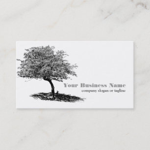 Carte De Visite Arbre et ombre l noirs et blancs