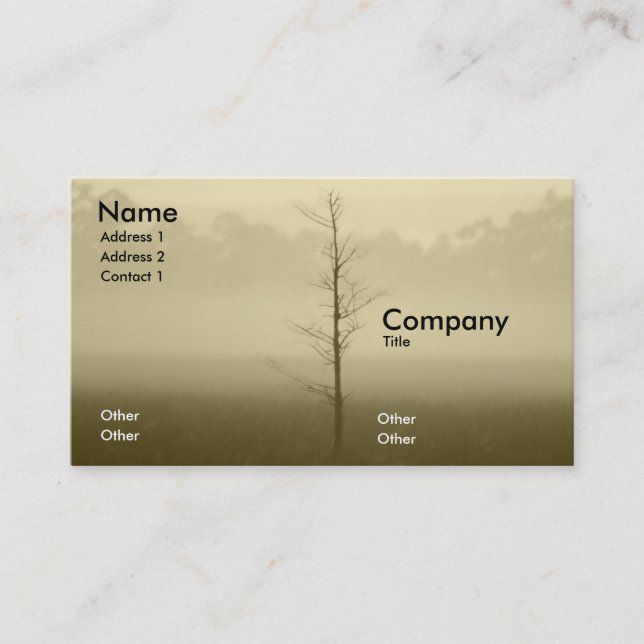 Carte De Visite Arbre isolé (Devant)
