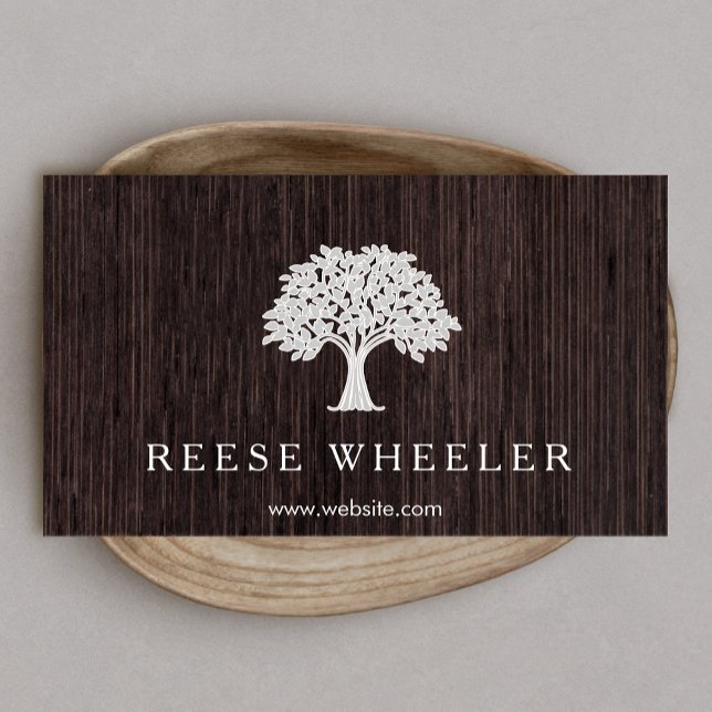 Carte De Visite Arbre Rustique Nature bois (Créateur téléchargé)