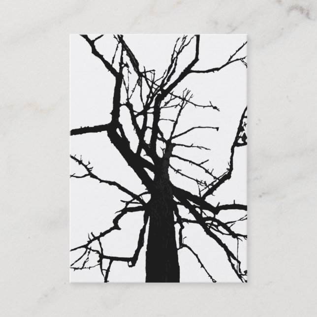 Carte De Visite Arbre Top ATC Abstrait (Devant)