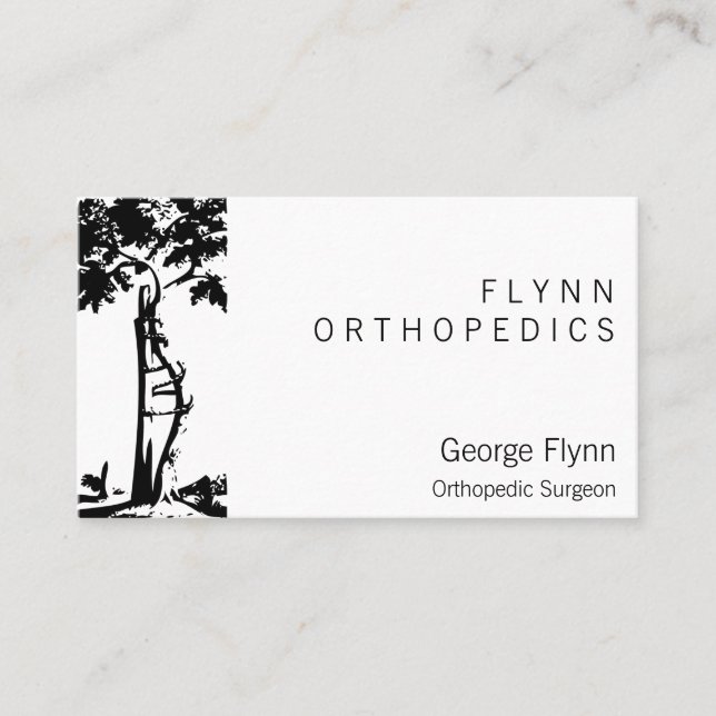 Carte De Visite Arbre tordu de chirurgie orthopédique (Devant)