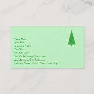 Carte De Visite Arbre vert. Noël, sapin, arbre à feuillage