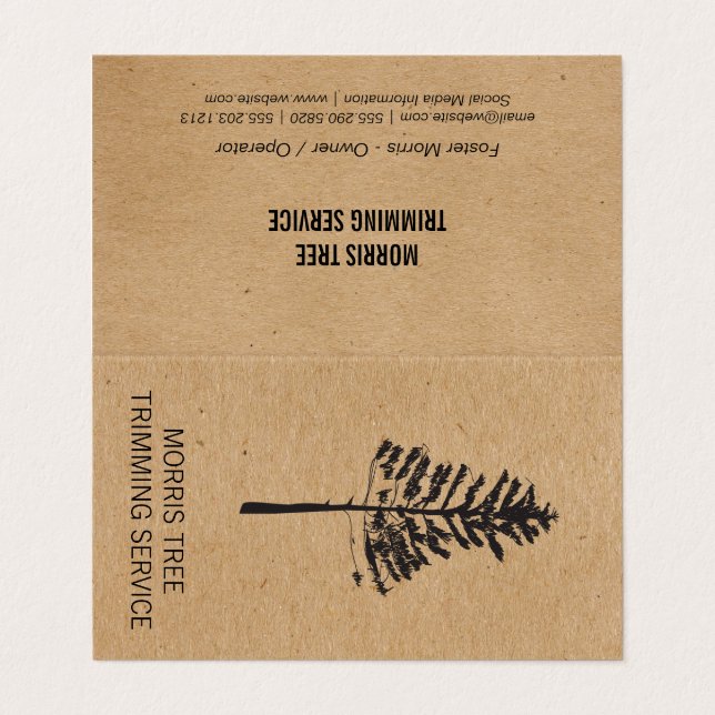 Carte De Visite Arbres | Paysage | Gardener (Extérieur déplié)