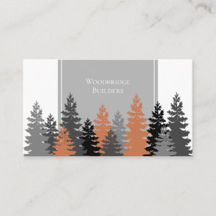Carte De Visite Arbres rustiques professionnels simples