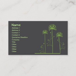 Carte De Visite Arbres verts Art Abstrait