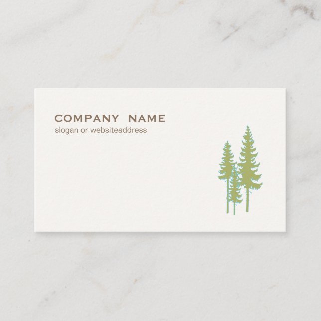Carte De Visite Arbres verts Nature À feuillage persistant et pays (Devant)