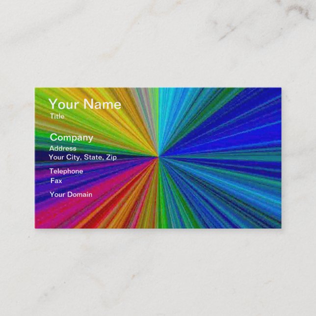 Carte De Visite Arc arc-en-ciel circulaire (Devant)