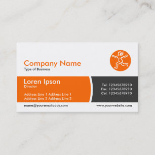 Carte De Visite Arc Divié Band - Orange and Dark Grey