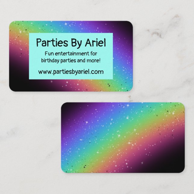 Carte De Visite Arc-en-ciel (Devant / Derrière)