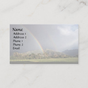 Carte De Visite Arc-en-ciel au-dessus des pâturages
