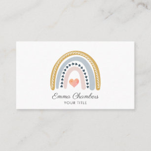 Carte de visite arc-en-ciel Boho
