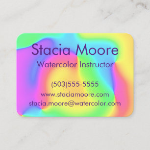 Carte De Visite Arc-en-ciel coloré lumineux
