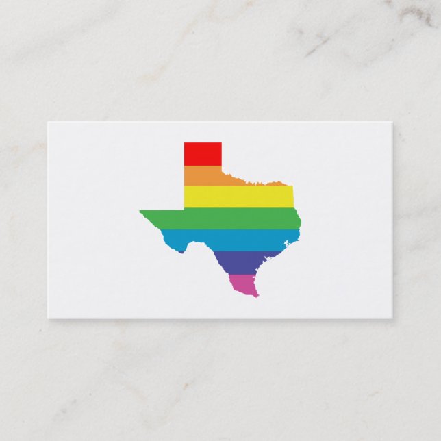 Carte De Visite arc-en-ciel de texas (Devant)