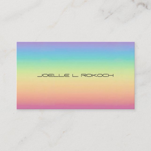 Carte De Visite Arc-en-ciel en pastel Ombre (Devant)