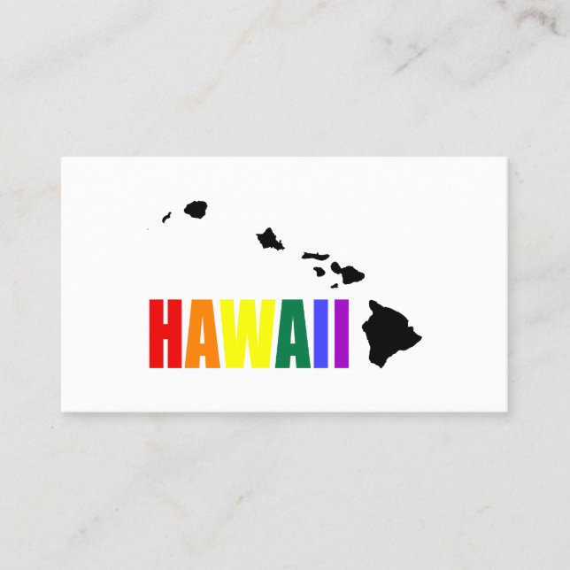 Carte De Visite Arc-en-ciel hawaïen (Devant)