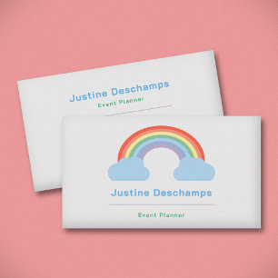Carte de visite arc-en-ciel Pastel