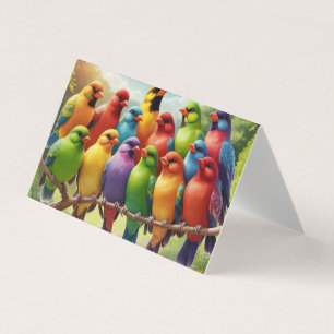 Carte De Visite Arc-en-ciel : Une Serenade dans le jardin