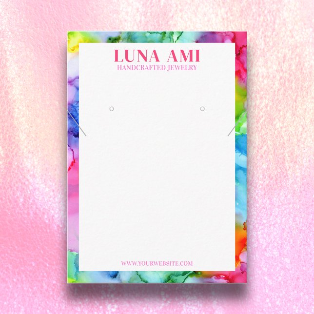 Carte De Visite Arc-en-ciel Vibrant collier de bijoux Écran (Créateur téléchargé)