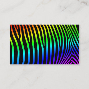 Carte De Visite Arc-en-ciel Zebra Stripes