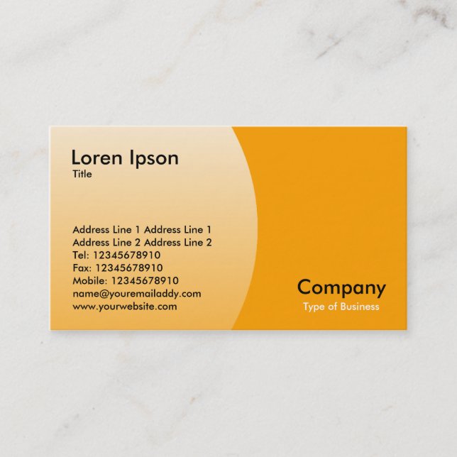 Carte De Visite Arc - orange (Devant)