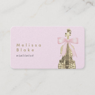 Carte De Visite arc rose violoniste