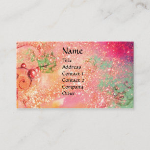 Carte De Visite ARCADIE / MAGIE OR ÉPARKLES Rose Vert