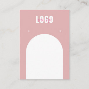 Carte De Visite Arche rose Dusty Ajouter Logo Bijoux Boucles d'ore