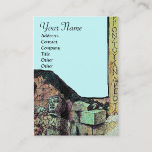 Carte De Visite ARCHEO /Antiquaire, Archéologie Monogramme, Bleu T