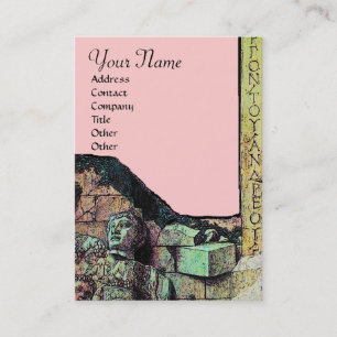 Carte De Visite ARCHEO /Antiquaire, Archéologie Monogramme, Vert r