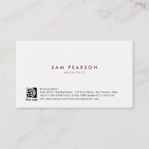 Carte De Visite Architect Compétences Professionnelles Simple Mini