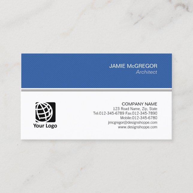 Carte De Visite Architect Construction Simple Minimal Professionne (Devant)
