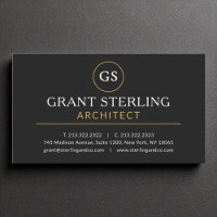 Architecte Black Gold Luxe Moderne Élégant
