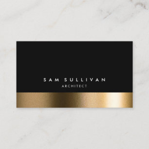 Carte De Visite Architecte Compétences Professionnelles Black Gold