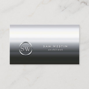 Carte De Visite Architecte Compétences Professionnelles Chrome Mon