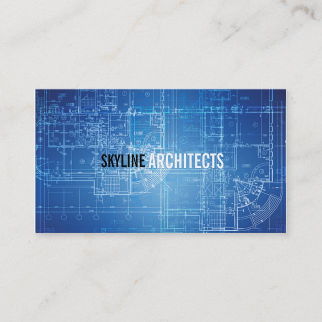 Carte De Visite Architecte, Constructeur, Entreprise Générale (Devant)