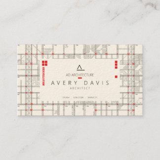 Carte De Visite Architecte de système de grille modulaire