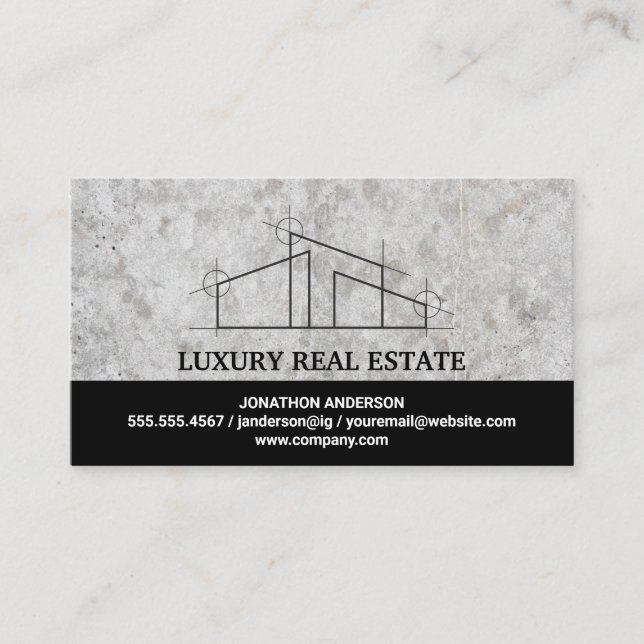 Carte De Visite Architecte immobilier | Ardoise (Devant)